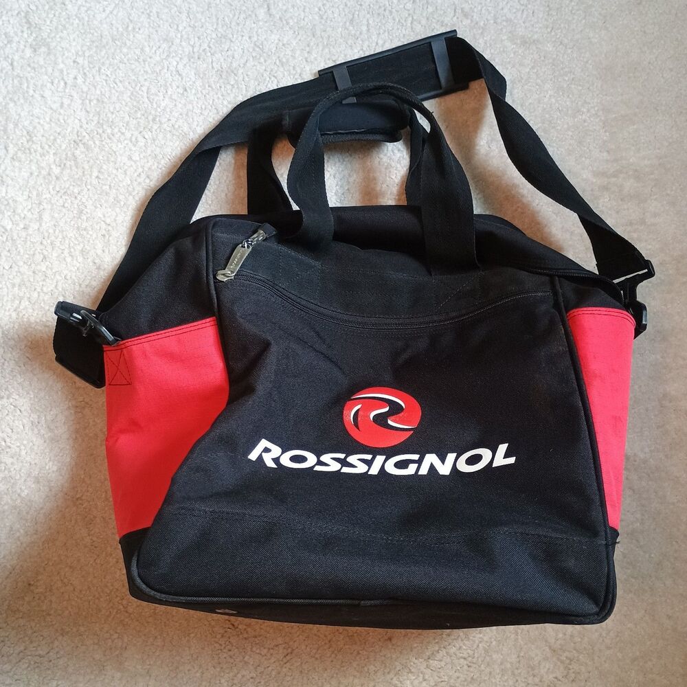 Rossignol Duffle Bag Apres Ski Gym Travel Black Red Canvas